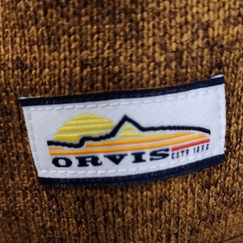 Orvis Men's Heroes Wool-Look Sweater Fleece Vest Brown Small S Fall 2024